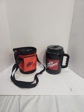 Vintage Betras Dr. Pepper Black 64 oz Insulated Mug Drink Big Gulp Thermos picture