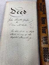 antique 1840 paper Indenture Harrisburg Pa Forster MCabe land purchase original picture