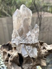 Smoky Quartz Cluster Swiss Alps Rare Mineral Multi Double Terminated AM1 356g picture