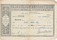 The London and Lancashire Insurance Company Limited 1943 Excess Receipt Rf 39126 picture