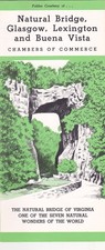 1950's Natural Bridge Glasgow Lexington and Buena Vista Virginia Brochure picture