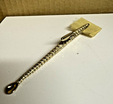Org 70’s Vintage Unused  3.5 Inch Gold Plated Cigarette Tobacco Roach Clip Spoon picture