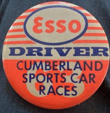 1963 Esso Cumberland (MD) Sports Car Races “DRIVER” Badge EX RARE Gas Oil picture