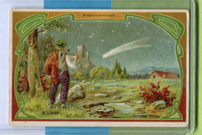 1912 HOLFLEINER EDEL MARGARINE ADVERTIZING CARD SERIE 652 #3 KOMET NATURERS picture