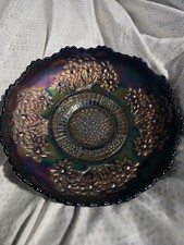 Antique Fenton Blue Orange Tree Plate picture