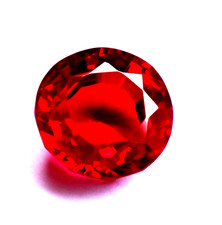 BURMA Pigeon Blood Red Ruby Certified Loose Gemstone Round Cut 7.35 CT picture