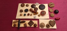 Vintage Lot Wood Wooden Buttons Some Very Unusual Very Nice Selection picture