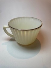 Vintage 1930s Macbeth Evan’s Petalware Cream Ringed Cremax Cup with Gold Trim picture