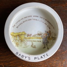 Antique Baby’s Plate Shelley, Late Foley, England, Earthenware,  Little Boy Blue picture
