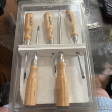 Vintage New Old Stock Witte 5 Pc Wood Handle Screwdriver Set WI620307 Germany picture