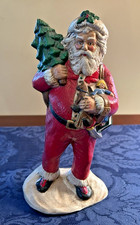 Chalkware Style Santa Claus Christmas Figurine 9.5