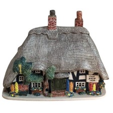 VTG Ann Cox Ceramics Large ENGLISH INN Figurine Handmade in England The Ship Inn picture