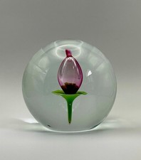 Vintage Beranek Art Glass Sphere Sculpture - Hand Made Czech Republic 4+ lbs picture