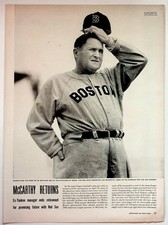 1948 Boston Red Sox Joe McCarthy Ted Williams Vintage Magazine Article Print picture