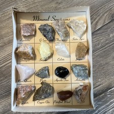 16 Minerals Semi Precious Useful Minerals And Rocks Samples picture