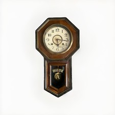 Antique 1930s Japanese Regulator A Schoolhouse Wall Clock CMA Key Working picture