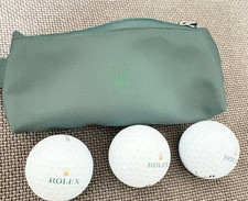 ROLEX TaylorMade Golf Ball Pouch Set 3 Balls VIP Novelty Gift Green Carabiner picture