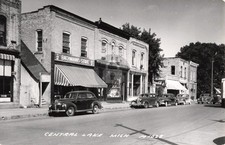 Street View Central Lake MI Michigan #2 RPPC Photo Postcard COPY picture