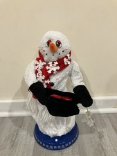 Gemmy Industries Custom Spinning Snowflake Snowman Snow Miser See Video picture