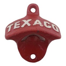 Red Vintage Wall Mounted Bottle Opener Cast Iron Bar Decor picture
