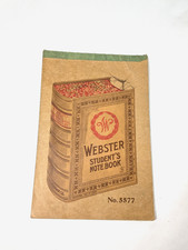 Antique 1918 Webster Student Note Book No. 5577 picture