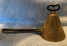 Antique Tin Conical CLAD'S DISHER #10 Ice Cream Scoop W/ Heart Shaped Turn Key  picture