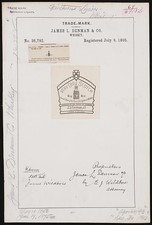 James L Denman Scotch Whisky Trade Mark 1895 Very Old Scotch Bottle Label picture
