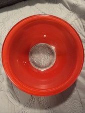 Vintage PRYEX Red Mixing Bowl 322 Clear Bottom - Read picture