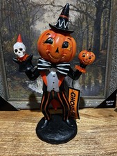 Ghoulish Halloween 12” Jack-o-Lantern Figure Bethany Lowe Style Figurine NEW picture