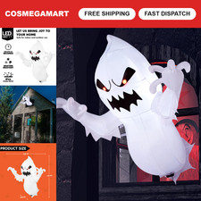 4.5 FT Halloween Inflatable Ghost with LED Lights - Flying Window Decoration, Ya picture