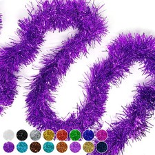Allgala 50 Feet Christmas Metallic Foil Tinsel Garland Many Colors picture