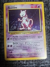 Vintage Rare Pokemon Card Holo Mewtwo 10/102 Base Set 1999 WOTC picture