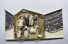 Flurryville Living Quarters Snowman Nativity Creche Christmas Manger Box Set picture
