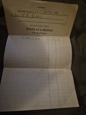 Bennettsville SC Receipt From Douglas & Breeden Receipt 1942 picture