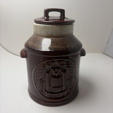 Vintage McCoy Pottery Bicentennial 76 Brown Drip Milk Jug Cookie Jar #7019 picture