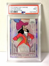 Topps 2023 Disney 100 Chrome Captain Hook Pink Refractor #11 PSA 9 /399 picture