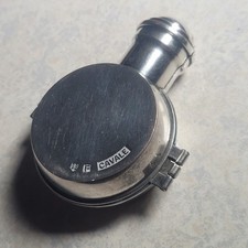 Fabergé Silver Plated French Vintage Metal Perfume Bottle Empty picture