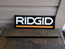 RIDGID Metal Sign Power Tool Rugged Jobsite Tools Contractor Plumbers 4x12 50104 picture