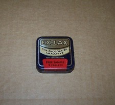 EX-LAX Vintage FREE SAMPLE Medicine Tin The Chocolate Laxative With Booklet H10 picture