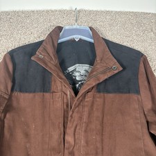 Musterbrand Han Solo Jacket Mens Medium Star Wars Faux Suede Brown Black picture