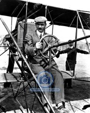 GLENN CURTISS AVIATION PIONEER IN EARLY PLANE 8X10 PHOTO picture