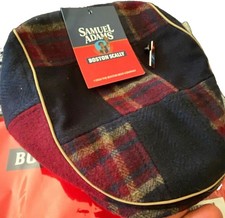 New Samuel Adams Boston Scally Plaid Hat Cap w/ Bottle Pin Size M/L picture