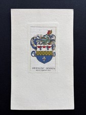 Antique BDV Cigarettes Silk Heraldic Series Coat of Arms Card 1900 picture