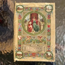 Antique 1913 Italian Art Calendar E. Sborgi Firenze Medio Evo Chromolithograph picture
