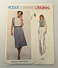 Vintage 70s Vogue Designer Original 2130 Belinda Bellville Dress Pattern Sz 8 picture