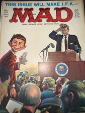 Vintage MAD Magazine No. 66 October 1961 JFK Cover Early Kennedy Era Satire Rare picture