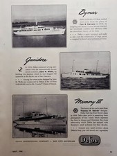 1946 Defoe Shipbuilding Co Print Ad - Bay City MI Large Yachts 155' 153'  picture