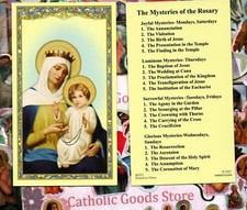 20 Mysteries of the Holy Rosary - Paperstock Holy Card picture
