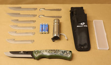 Mossy Oak Hunting Knife Combo Set Folding Knife 8 Replaceable Blades LED picture