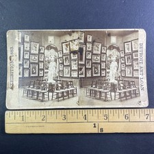 Detroit Art Loan Exhibition 1883 Stereoview Earle & Hawley Gallery Statue picture